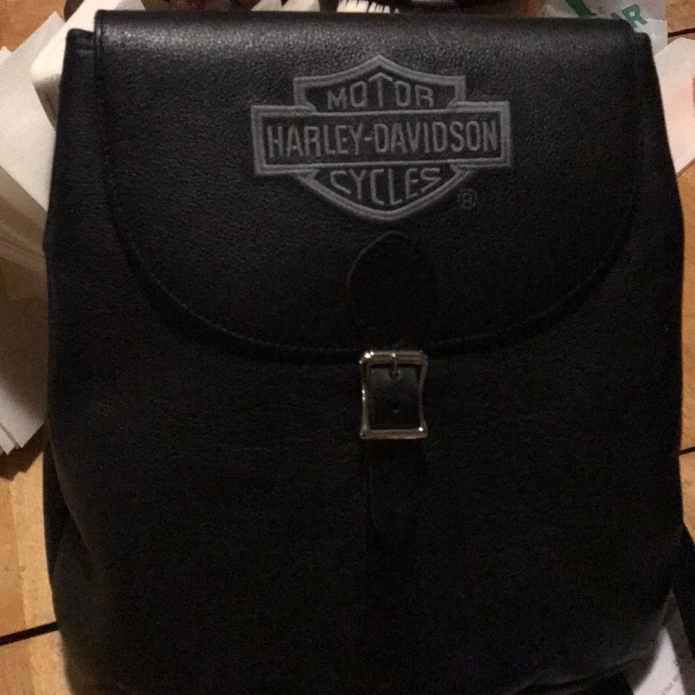 Its a black backpack from harley davidson